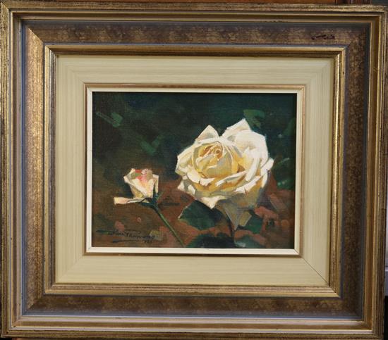 Dino Paravano (1935-) Study of a rose 7 x 9in.
